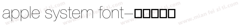 apple system font字体转换